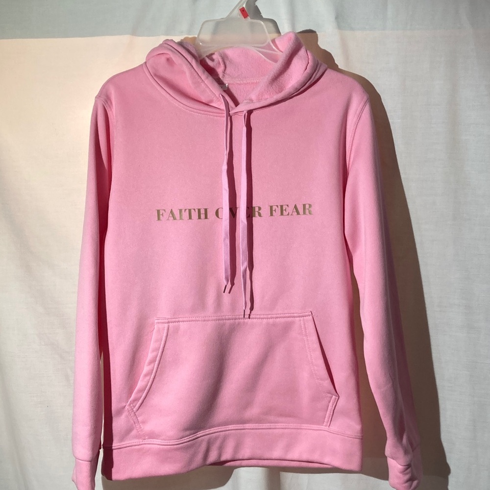 Women's Pink 'Faith Over Fear' Hoodie